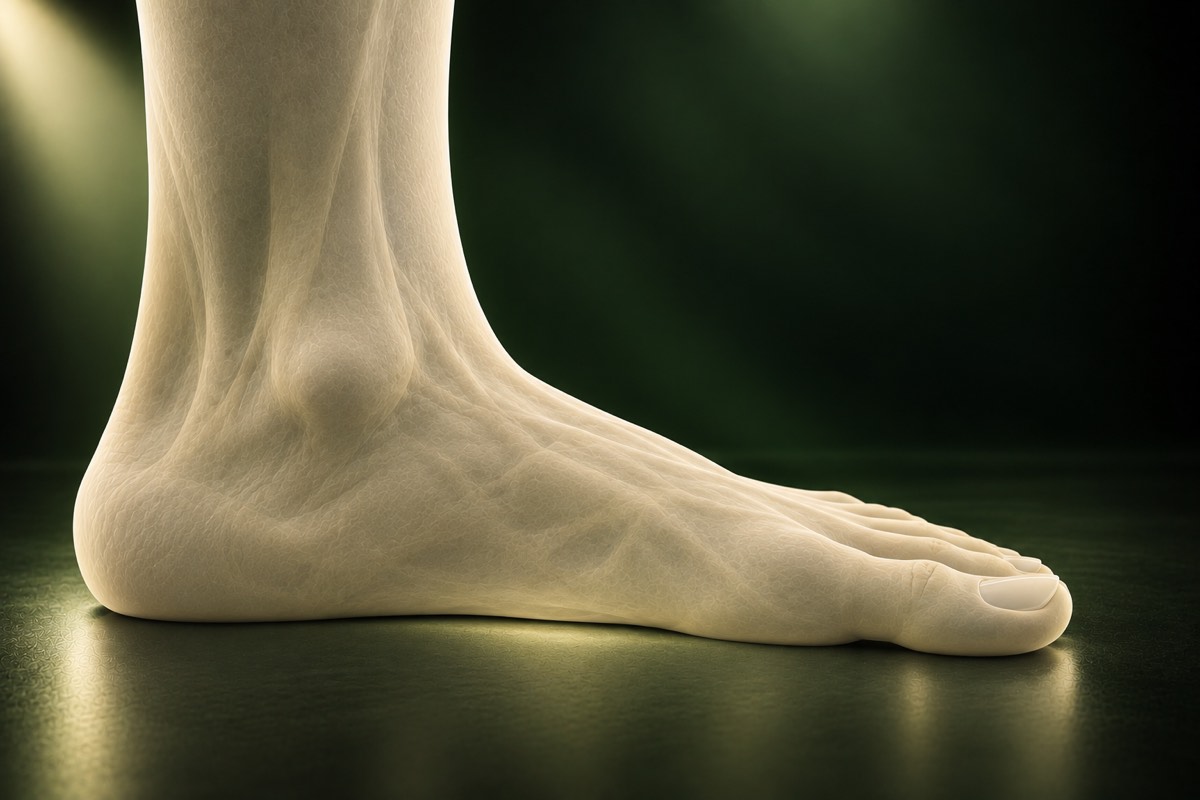 Illustration of a foot from the side